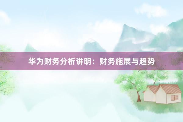 华为财务分析讲明：财务施展与趋势