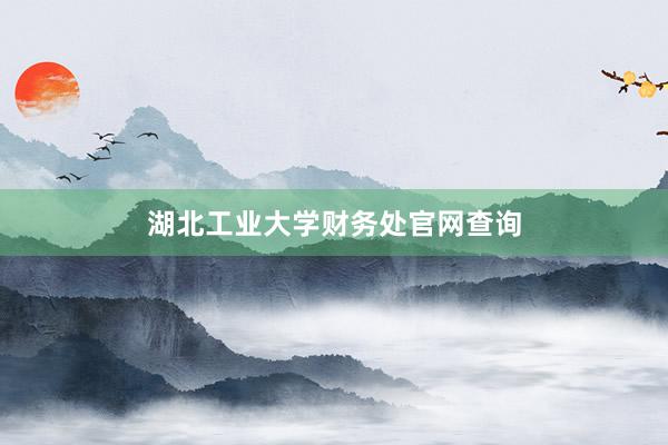 湖北工业大学财务处官网查询